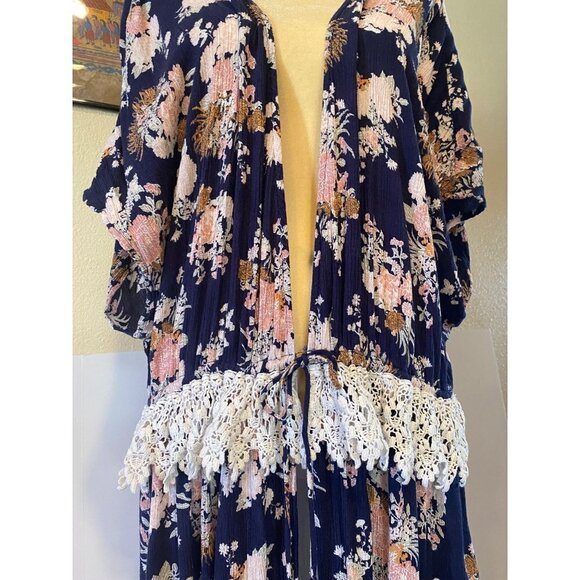 Melrose and Market Floral Duster Cardigan, 3X - Picture 4 of 14